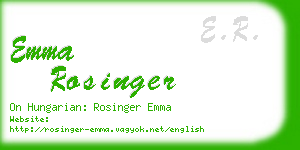 emma rosinger business card